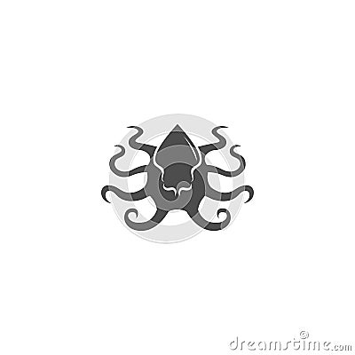 Kraken logo icon illustration Cartoon Illustration