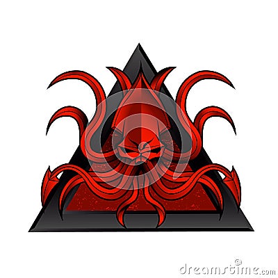 Kraken logo illustration Vector Illustration