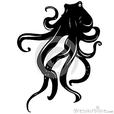 Kraken octopus vector illustration by crafteroks Vector Illustration