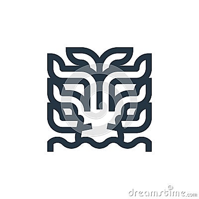 kraken vector icon isolated on white background. Outline, thin line kraken icon for website design and mobile, app development. Vector Illustration