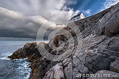 Krakenes lighthouse (Krakenes fyr) Stock Photo