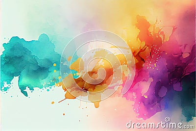 Kraki Watercolor Paint Texture Background for Invitations and Posters. Stock Photo