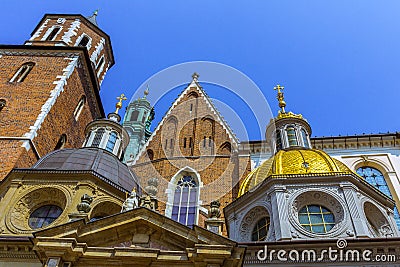 Krakow (Cracow)- Poland- Wawel Cathedral- gold dome Stock Photo