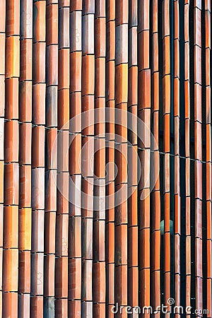 Krakow, Lesser Poland - Colorful patterns of the facade of the Krakow Story concept store Editorial Stock Photo