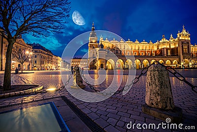 Krakow Main Market Place Stock Photo