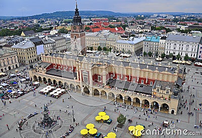 Krakow main square Stock Photo