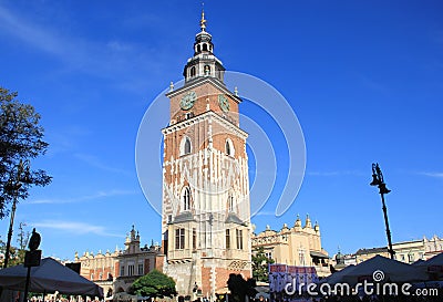 Krakow Old Medieval City Hall Tower Editorial Stock Photo