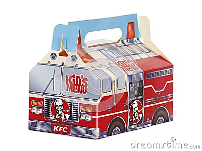 KFC kids menu box Editorial Stock Photo