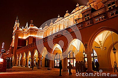 The Krakow Cloth Hall, dates to the Renaissance and is one of the city most recognizable icons Editorial Stock Photo