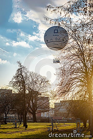 Air balloon with advertisement Editorial Stock Photo