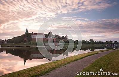 Krakow. Sunrise view of the city landscape Stock Photo