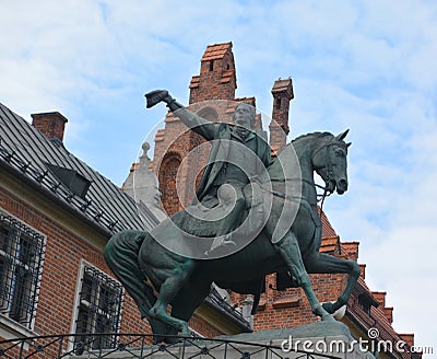 Tadeusz Kosciuszko Monument equestrian bronze statue Editorial Stock Photo