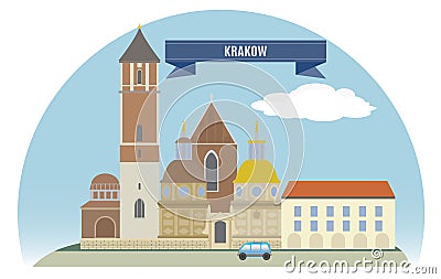 Krakow Vector Illustration