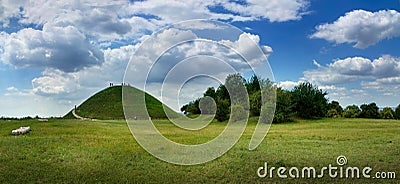 Krakus Mound, a prehistoric grave hill near Cracow, Poland Stock Photo