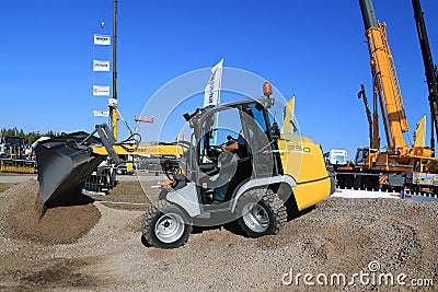 Kramer Allrad 350 Wheel Loader Unloads Gravel Editorial Stock Photo