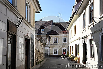 Center of Kranj, Slovenia Stock Photo