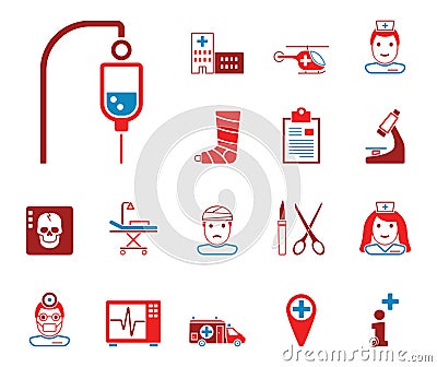 Hospital & Emergency - Iconset - Icons Stock Photo