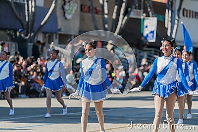 Kranz Intermediate School Marching band of the famous Temple Cit Editorial Stock Photo