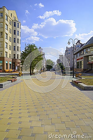 Krasnoarmeyskaya street in the city of Yekaterinburg Editorial Stock Photo