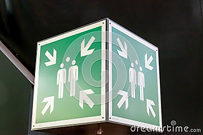 KRAUSNICK, GERMANY - Jan 11, 2020: Sign for a collection point Stock Photo