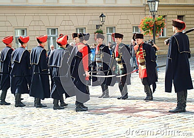 Kravat regiment guard change Editorial Stock Photo