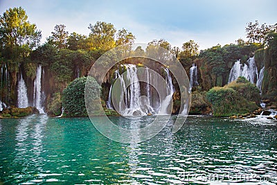 Kravice waterfall on the Trebizat river in Bosnia and Herzegovina Stock Photo