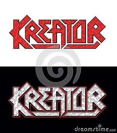 Kreator, famous german thrash metal band classic vector logo. Vector Illustration