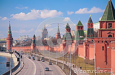 Kremlin embankment Stock Photo