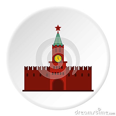 Kremlin icon circle Vector Illustration