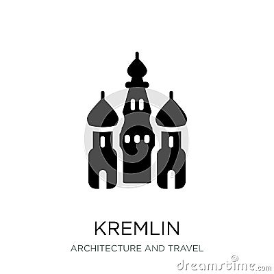 kremlin icon in trendy design style. kremlin icon isolated on white background. kremlin vector icon simple and modern flat symbol Vector Illustration