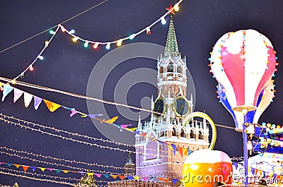 Kremlin in the New Year Stock Photo