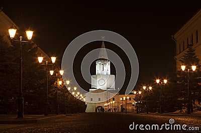 Kremlin street at night Stock Photo