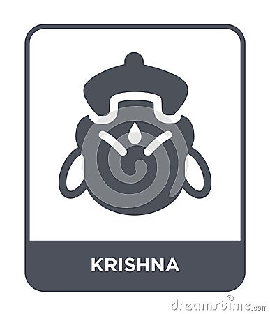 krishna icon in trendy design style. krishna icon isolated on white background. krishna vector icon simple and modern flat symbol Vector Illustration