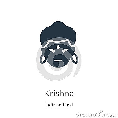 Krishna icon vector. Trendy flat krishna icon from india collection isolated on white background. Vector illustration can be used Vector Illustration