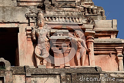 Ten Avatars of Vishnu, Krishna or Balakrishna Temple, Hampi near Hospete, Karnataka, India Stock Photo