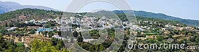 Kritinia village in the hills, Rhodes, Greece Stock Photo