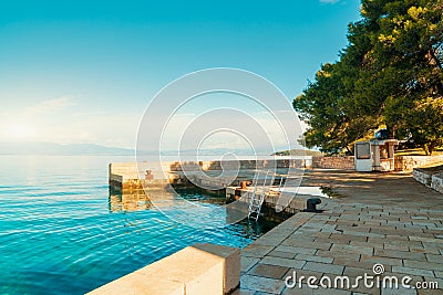 Krk island seascape, Croatia Stock Photo