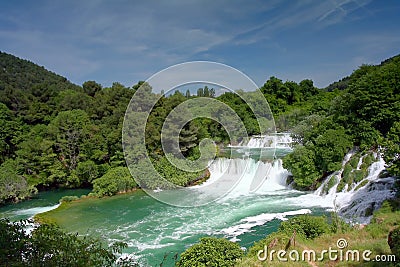Krka waterfalls (Croatia) Stock Photo