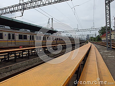 Kereta Rel Listrik also known as Commuter Line in Jakarta Indonesia Editorial Stock Photo