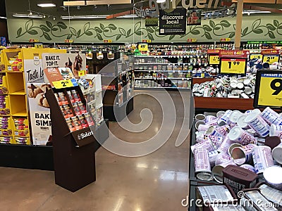 Kroger grocery store interior holiday cooking displays Editorial Stock Photo