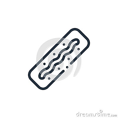 kroket vector icon isolated on white background. Outline, thin line kroket icon for website design and mobile, app development. Vector Illustration