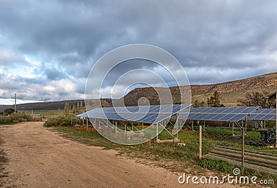 Solar power installation at Kromrivier Cederberg Park Editorial Stock Photo