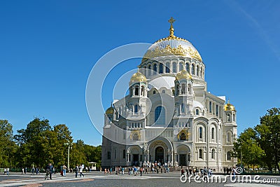 Kronstadt, St. Nicholas Naval Cathedral Editorial Stock Photo