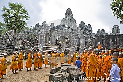 Krovan Temple Baksei Cham Krong Temple Angkor Wat Gate of Angkor Thom BAYON TEMPLE Siem Reap Cambodia Editorial Stock Photo