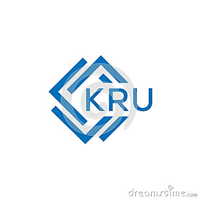 KRU letter logo design on white background. KRU creative circle letter logo concept n Vector Illustration