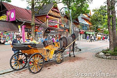 Krupowki street in Zakopane, Poland Editorial Stock Photo