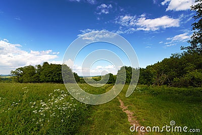 Krusne hory mountains in summer day Stock Photo