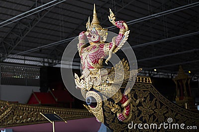 Bangkok, Thailand - August 12, 2017: Krut Hern Het Barge in National Museum, Bangkok, Thailand. Stock Photo