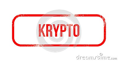 Krypto - red grunge rubber, stamp Stock Photo