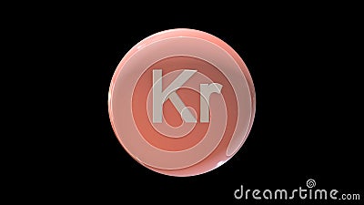 Krypton Chemical Element 3D Illustration Stock Photo